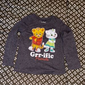 Daniel Tiger “Grr-ific friends”  Gray long sleeve t-shirt 3t Katerina Kittycat